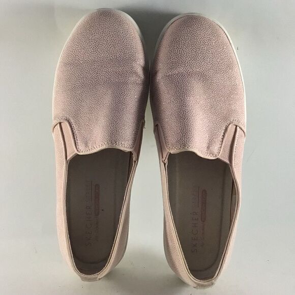 Skechers street double up womens memory foam slip on shoes lt pink size 7.5 794 - Picture 5 of 8